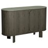 Signature Collection Duo Grey Oiled Oak Narrow Sideboard with Monte Blanco Sintered Stone Top