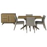 Premier Collection Kristen Oak & Light Weathered Oak 4 Seater Table