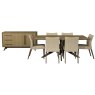 Kristen Oak & Light Weathered Oak 6 Seater Table