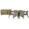 Kristen Oak & Light Weathered Oak 6 Seater Table