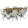 Kristen Oak & Light Weathered Oak 6 Seater Table