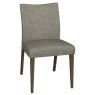 Premier Collection Kristen Oak & Light Weathered Oak Upholstered Chair - Grey Fabric (Pair)