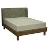 Signature Collection Vega Knotty Oak & Weathered Oak Upholstered Bedstead King 150cm - Pearl Velvet Fabric