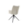 Gallery Collection Rowan - 360° Self Returning Swivel Chair in a Beige Fabric with Black Legs (Single)