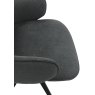 Gallery Collection Rowan - 360° Self Returning Swivel Chair in a Grey Fabric with Black Legs (Single)