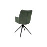 Gallery Collection Rowan - 360° Self Returning Swivel Chair in a Green Fabric with Black Legs (Single)