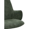 Gallery Collection Rowan - 360° Self Returning Swivel Chair in a Green Fabric with Black Legs (Single)