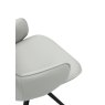 Gallery Collection Rowan - 360° Self Returning Swivel Chair in a Light Grey Faux Leather with Black Legs (Single)