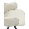 Gallery Collection Rowan - 360° Self Returning Swivel Chair in a Ivory Faux Leather with Black Legs (Single)