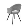 Gallery Collection Sterling - Grey Boucle Fabric Chair with Black Legs (Pair)