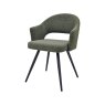 Gallery Collection Sterling - Green Boucle Fabric Chair with Black Legs (Pair)