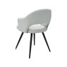 Gallery Collection Sterling - Light Grey Faux Leather Chair with Black Legs (Pair)