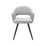 Gallery Collection Sterling - Light Grey Faux Leather Chair with Black Legs (Pair)