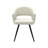 Gallery Collection Sterling - Ivory Faux Leather Chair with Black Legs (Pair)