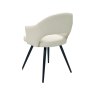 Gallery Collection Sterling - Ivory Faux Leather Chair with Black Legs (Pair)