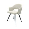 Gallery Collection Sterling - Ivory Faux Leather Chair with Black Legs (Pair)