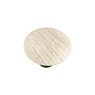 Gallery Collection Mason Beige Sintered Stone Circular Bistro Table with Black Base