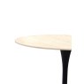 Gallery Collection Mason Beige Sintered Stone Circular Bistro Table with Black Base