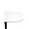 Gallery Collection Carter White Sintered Stone Square Bistro Table with Black Base