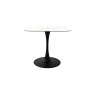 Gallery Collection Carter White Sintered Stone Square Bistro Table with Black Base