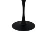 Gallery Collection Carter Grey Sintered Stone Square Bistro Table with Black Base