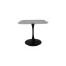 Gallery Collection Carter Grey Sintered Stone Square Bistro Table with Black Base