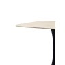 Gallery Collection Carter Beige Sintered Stone Square Bistro Table with Black Base