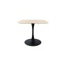 Gallery Collection Carter Beige Sintered Stone Square Bistro Table with Black Base