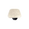 Gallery Collection Carter Beige Sintered Stone Square Bistro Table with Black Base