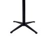 Gallery Collection Baxter White Sintered Stone Square Bistro Table with Black  Base