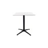 Gallery Collection Baxter White Sintered Stone Square Bistro Table with Black  Base