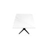 Gallery Collection Baxter White Sintered Stone Square Bistro Table with Black  Base