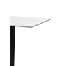 Gallery Collection Baxter White Sintered Stone Square Bistro Table with Black  Base