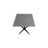 Gallery Collection Baxter Grey Sintered Stone Square Bistro Table with Black Base