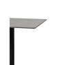 Gallery Collection Baxter Grey Sintered Stone Square Bistro Table with Black Base