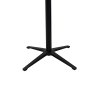 Gallery Collection Baxter Beige Sintered Stone Square Bistro Table with Black Base