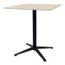 Gallery Collection Baxter Beige Sintered Stone Square Bistro Table with Black Base