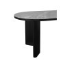 Gallery Collection Carmen Gloss Grey Sintered Stone 6 Seater Dining Table with Black Painted Veneer Base