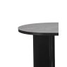 Gallery Collection Carmen Gloss Grey Sintered Stone 6 Seater Dining Table with Black Painted Veneer Base