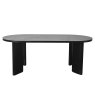 Gallery Collection Carmen Gloss Grey Sintered Stone 6 Seater Dining Table with Black Painted Veneer Base